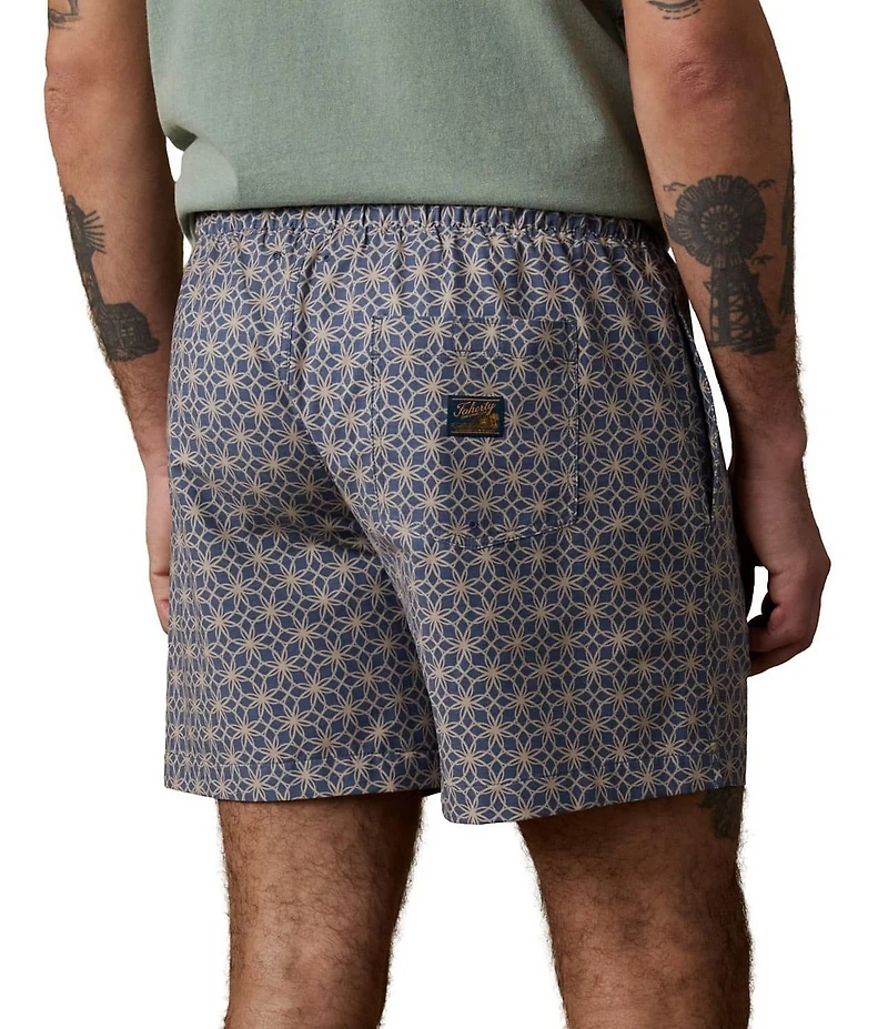Faherty All Day 6#double; Inseam Golden Lotus Tile Swim Trunks