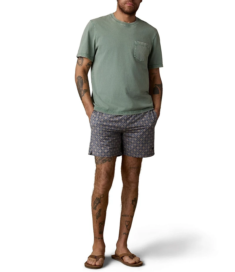 Faherty All Day 6#double; Inseam Golden Lotus Tile Swim Trunks