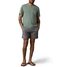 Faherty All Day 6#double; Inseam Golden Lotus Tile Swim Trunks