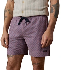 Faherty All Day 6#double; Inseam Navy Clay Bricks Swim Trunks