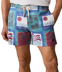 Faherty All Day Tile Print 6#double; Inseam Swim Trunks