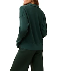 Faherty Apres Coordinating Waffle Knit V-Neck Long Sleeve Henley Top