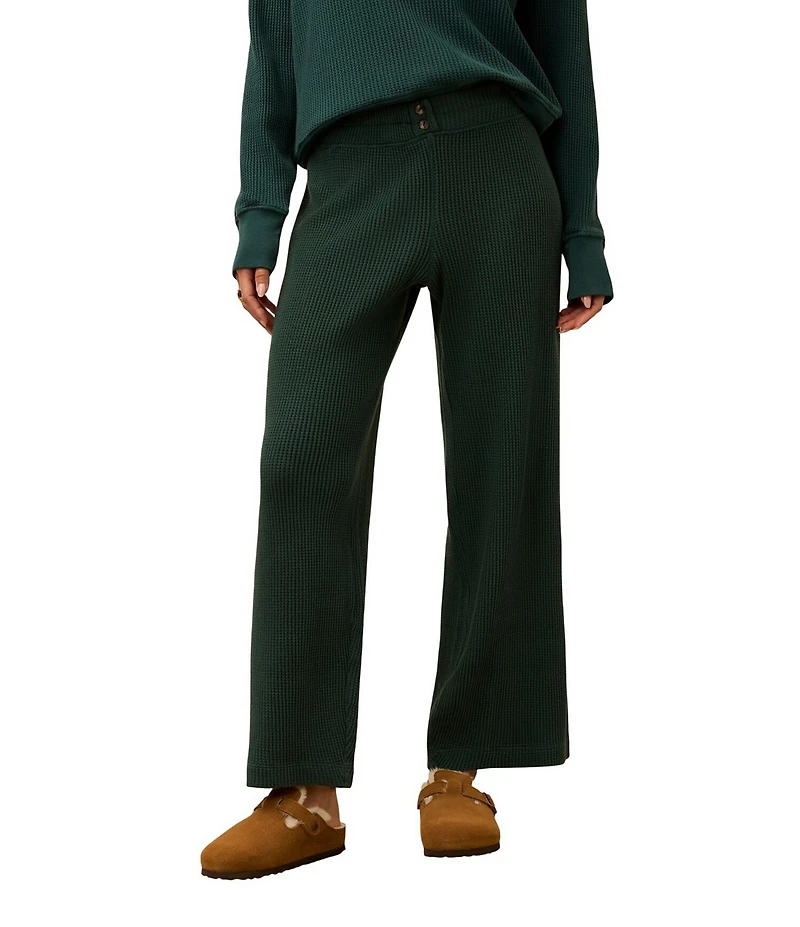 Faherty Apres Waffle Knit Pull On Straight Leg Coordinating Pants