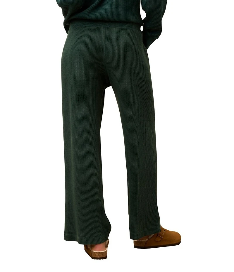 Faherty Apres Waffle Knit Pull On Straight Leg Coordinating Pants