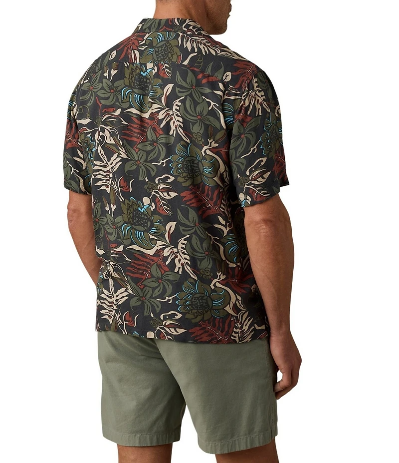 Faherty Bali Camp Short Sleeve Woven Shirt
