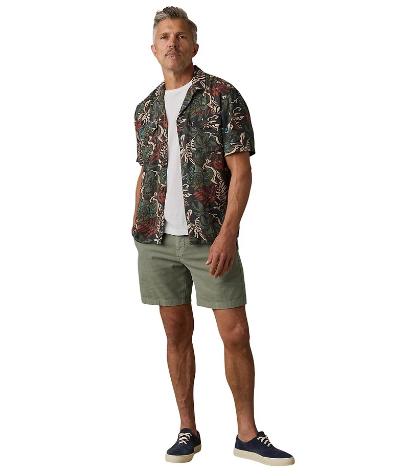 Faherty Bali Camp Short Sleeve Woven Shirt