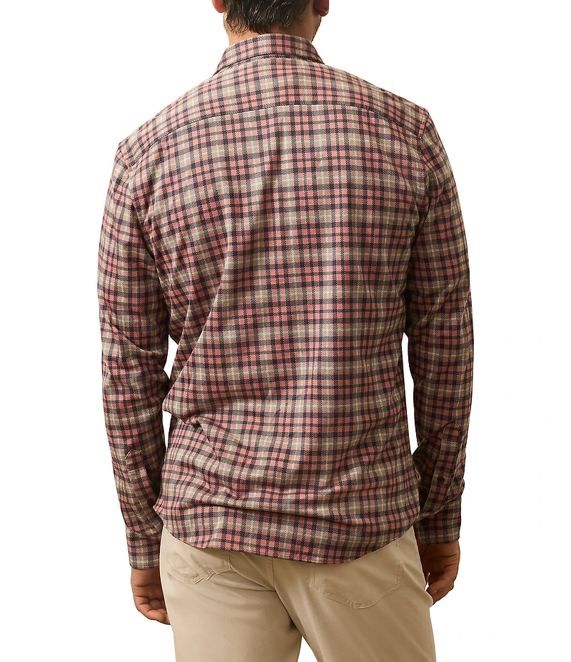 Faherty Big & Tall Coastline Knit Long Sleeve Woven Shirt