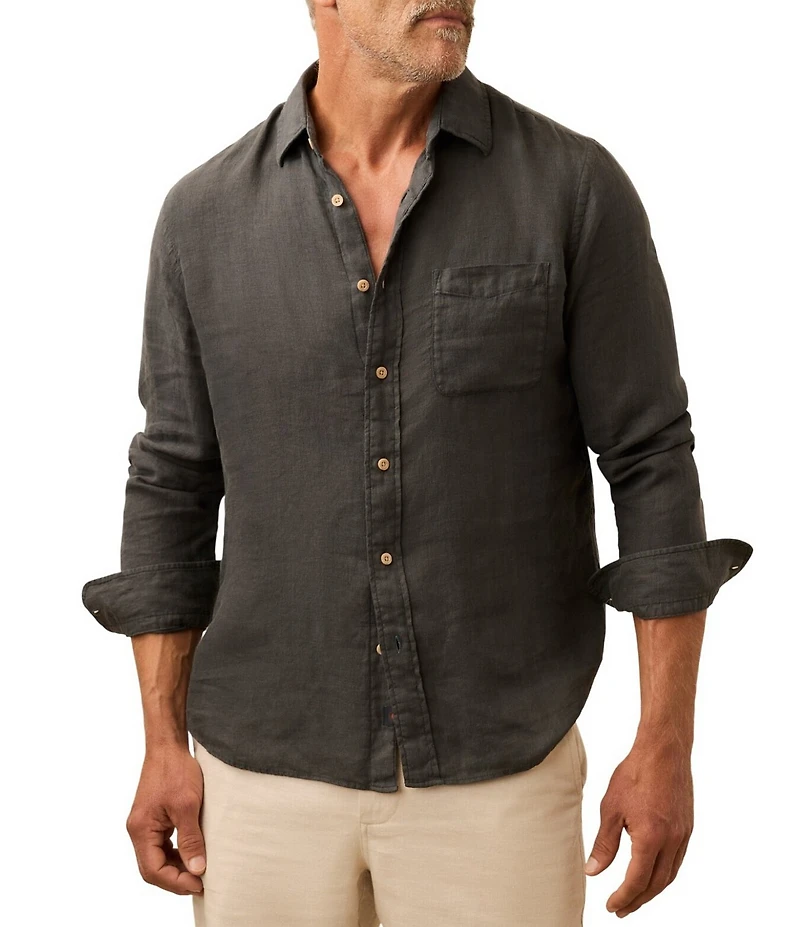 Faherty Big & Tall Laguna Linen Long Sleeve Woven Shirt