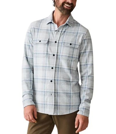 Faherty Big & Tall Legend Sweater Large Plaid Long Sleeve Woven Shirt