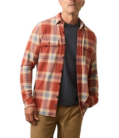 Faherty Big & Tall Legend Sweater Multi Color Plaid Long Sleeve Woven Shirt