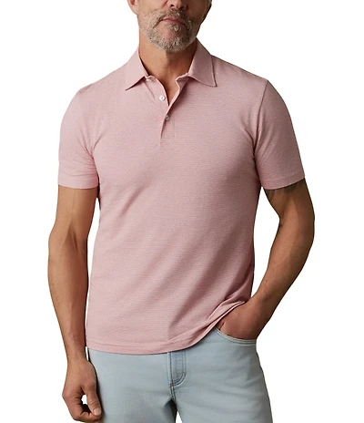 Faherty Big & Tall Movement Feeder Stripe Stretch Short Sleeve Polo Shirt