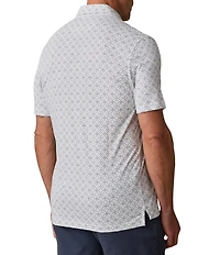 Faherty Big & Tall Movement Pique Printed Short Sleeve Polo Shirt