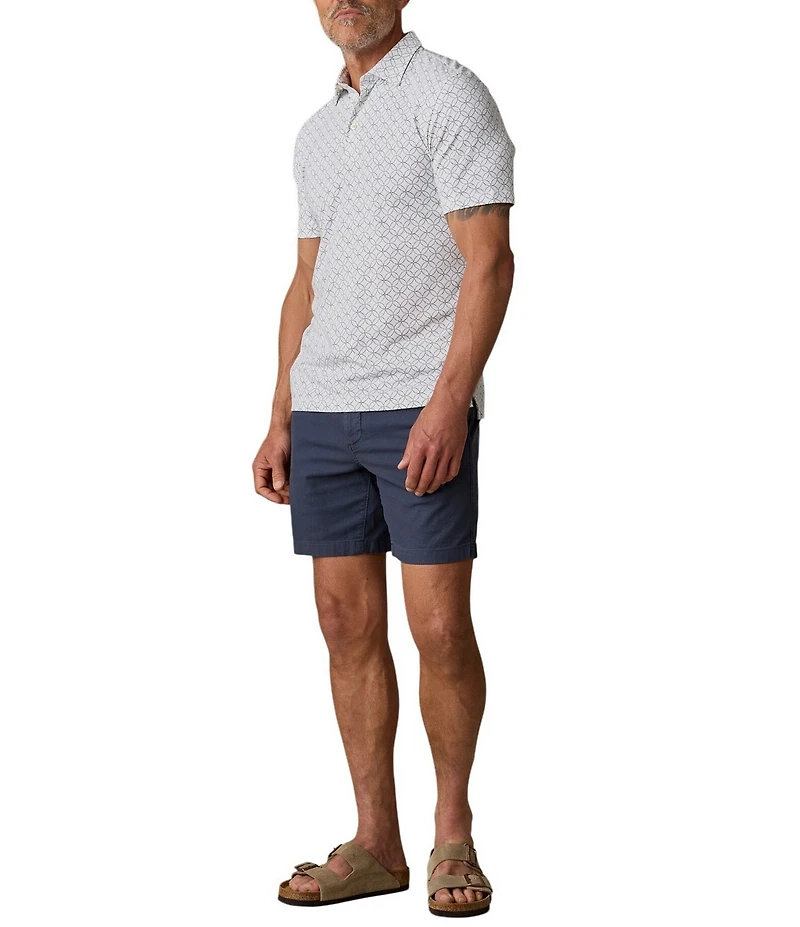 Faherty Big & Tall Movement Pique Printed Short Sleeve Polo Shirt