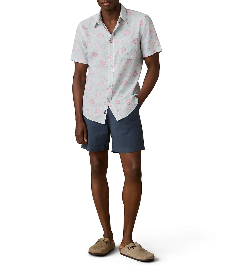 Faherty Breeze Allover Print Short Sleeve Woven Shirt