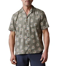 Faherty Breeze Camp Fireworks Print Short Sleeve Woven Shirt