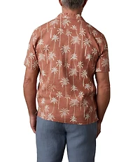 Faherty Breeze Camp Tree Print Short Sleeve Woven Shirt