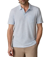 Faherty Breeze Stripe Short Sleeve Polo Shirt