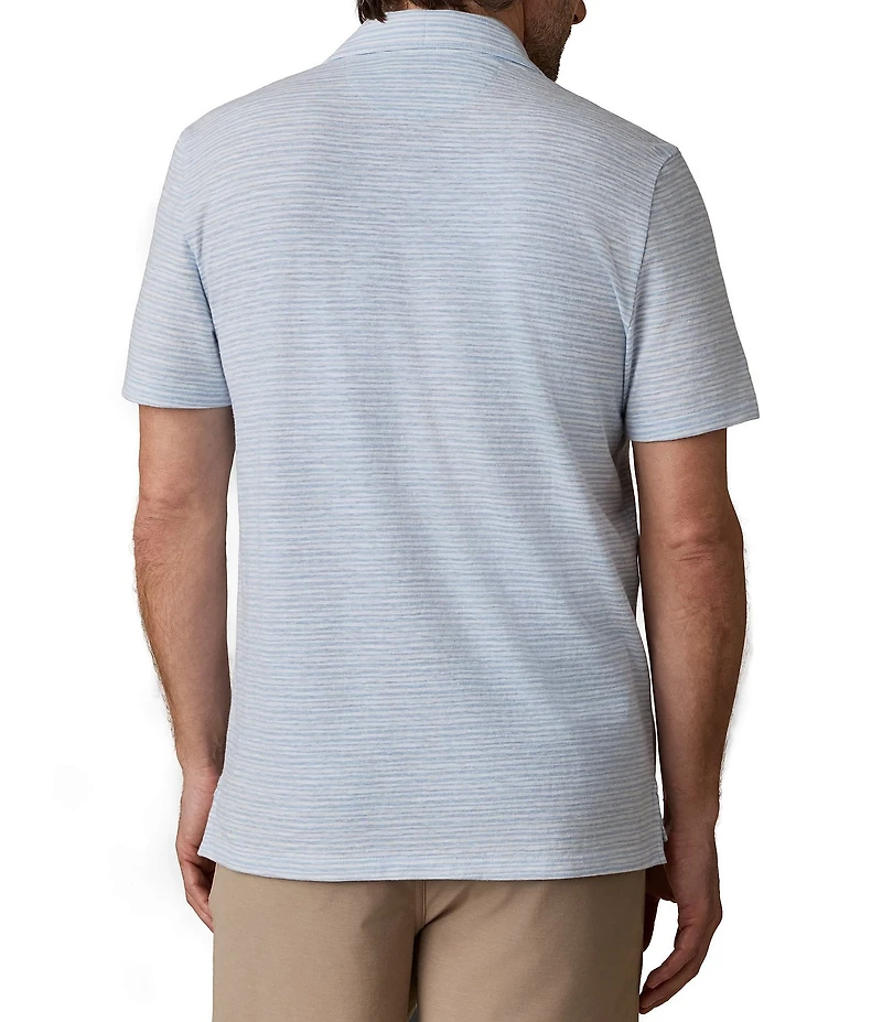 Faherty Breeze Stripe Short Sleeve Polo Shirt