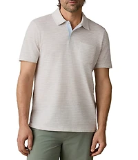 Faherty Breeze Stripe Short Sleeve Polo Shirt