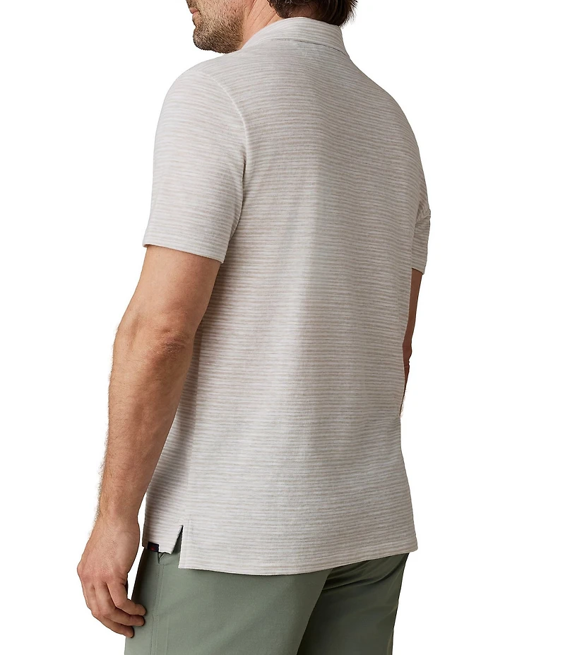 Faherty Breeze Stripe Short Sleeve Polo Shirt