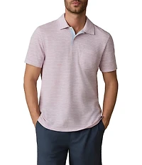 Faherty Breeze Stripe Short Sleeve Polo Shirt