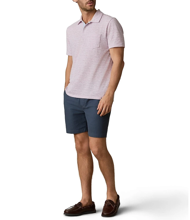Faherty Breeze Stripe Short Sleeve Polo Shirt