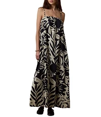 Faherty Coastal Kaua Woven Square Neck A-Line Dress