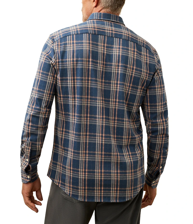 Faherty Coastline Knit Long Sleeve Twilight Woven Shirt