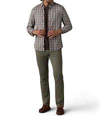 Faherty Coastline Knit Long Sleeve Woven Window Plain Shirt
