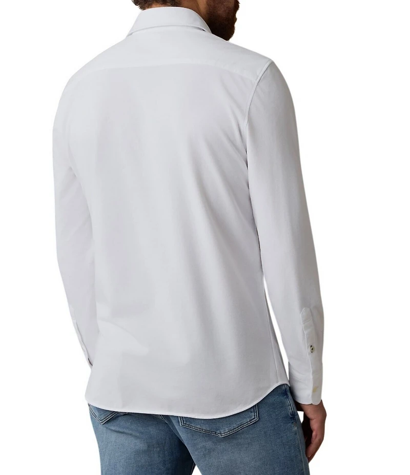Faherty Costa Pique Long Sleeve Woven Shirt