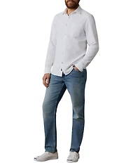 Faherty Costa Pique Long Sleeve Woven Shirt