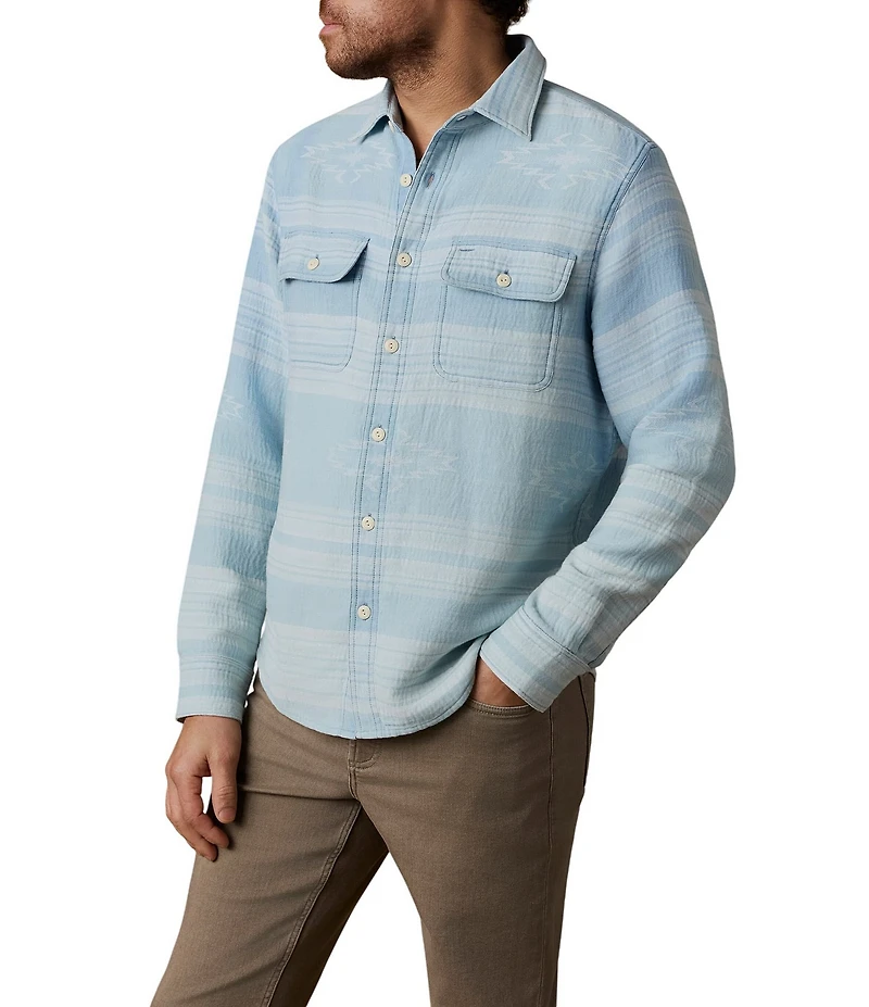 Faherty Doug Good Feather Indigo Canyon Overshirt