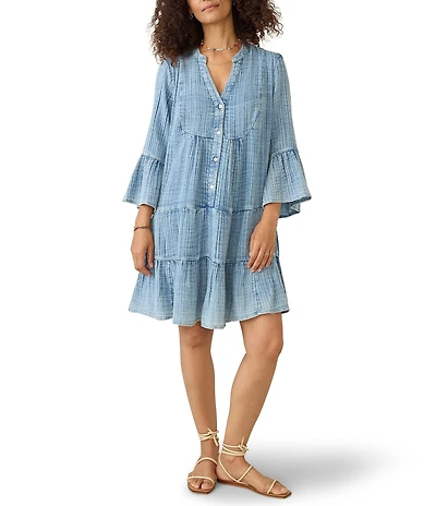 Faherty Dream Organic Cotton Gauze Tiered Kasey Dress