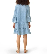 Faherty Dream Organic Cotton Gauze Tiered Kasey Dress