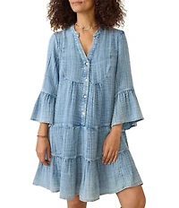 Faherty Dream Organic Cotton Gauze Tiered Kasey Dress