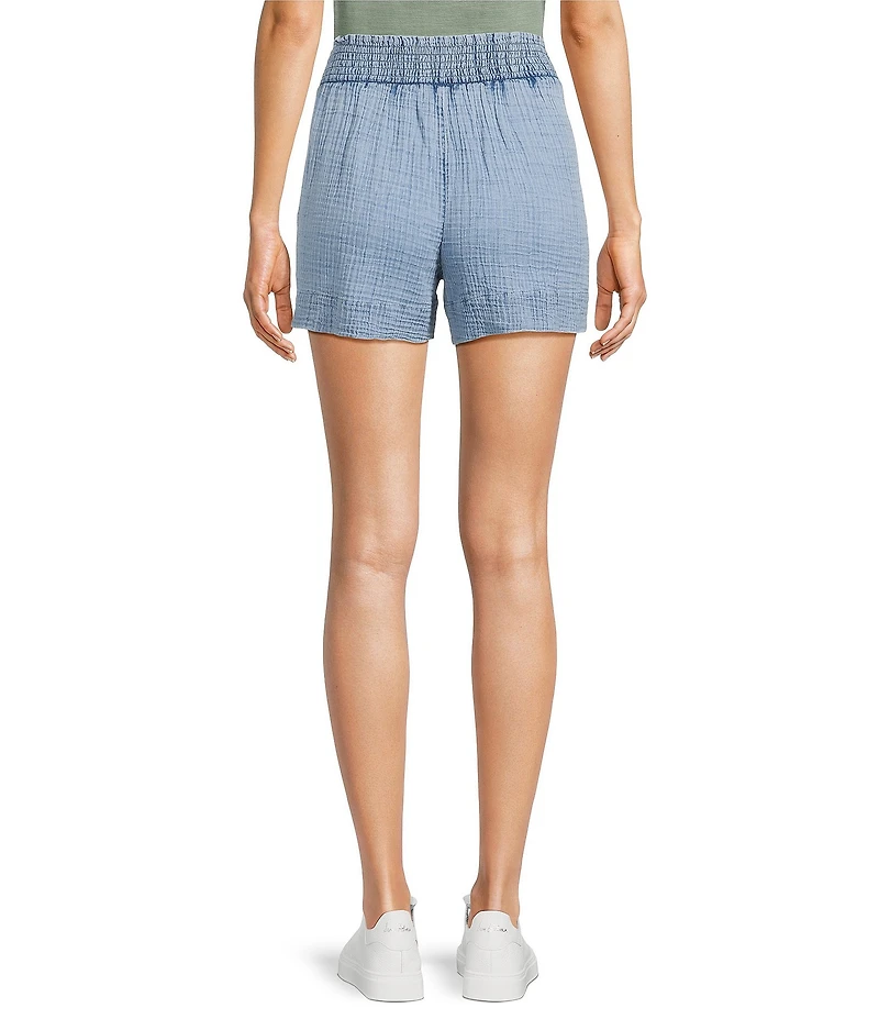 Faherty Dream Organic Cotton Mid Rise Pull-On Gauze Shorts