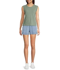 Faherty Dream Organic Cotton Mid Rise Pull-On Gauze Shorts