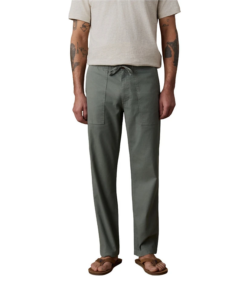 Faherty Dune Organic Cotton Blend Straight Leg Relaxed Utility Pants