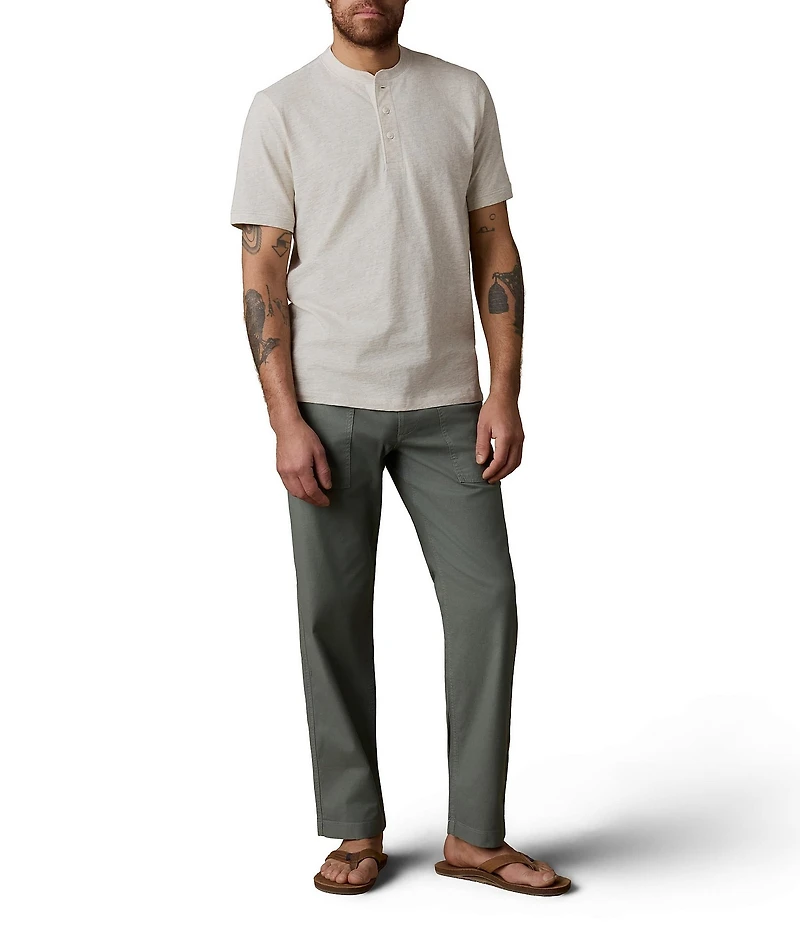 Faherty Dune Organic Cotton Blend Straight Leg Relaxed Utility Pants