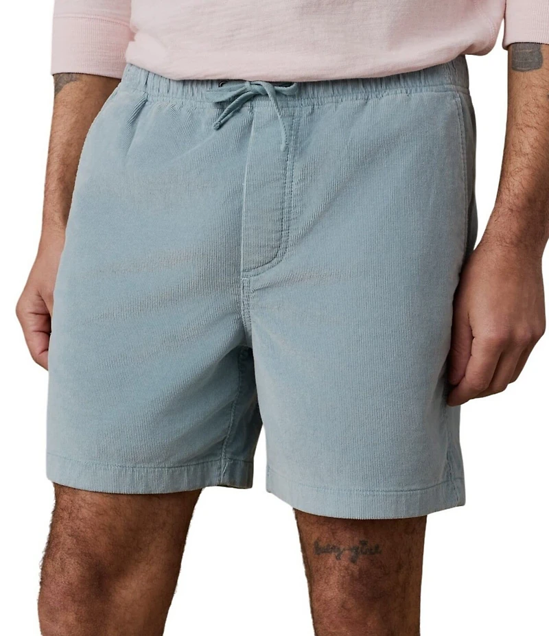 Faherty Essential Organic Cotton Blend Stretch Corduroy 6#double; Inseam Shorts