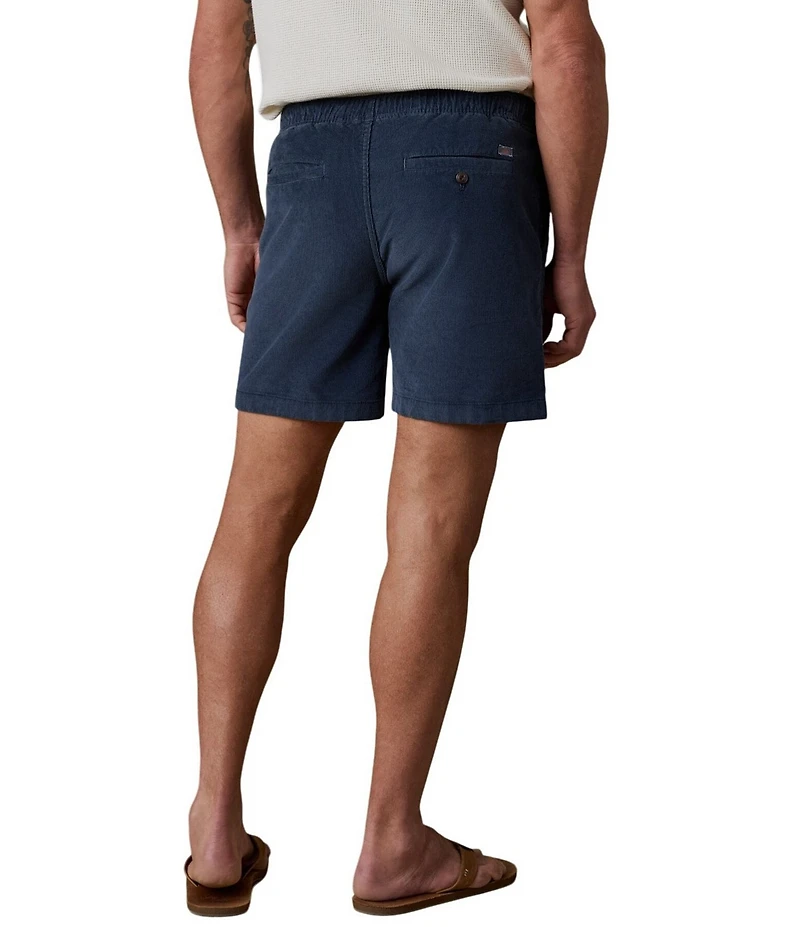 Faherty Essential Organic Cotton Blend Stretch Corduroy 6#double; Inseam Shorts