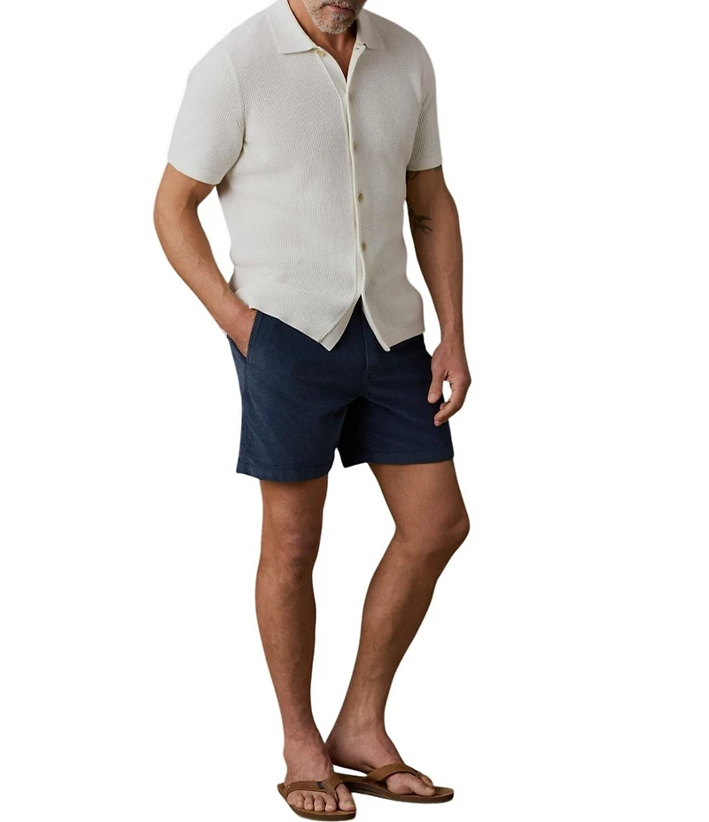 Faherty Essential Organic Cotton Blend Stretch Corduroy 6#double; Inseam Shorts
