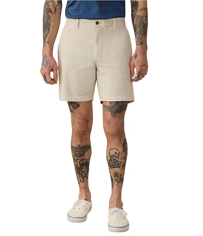 Faherty Essential Stretch Twill Organic Cotton 8#double; Inseam Shorts