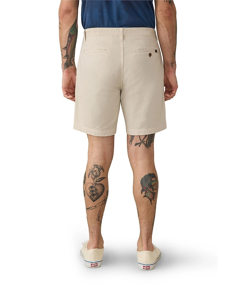 Faherty Essential Stretch Twill Organic Cotton 8#double; Inseam Shorts
