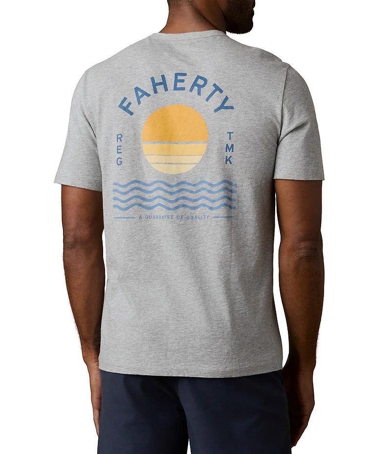 Faherty Graphic Sunwashed Pocket Short Sleeve T-Shirt