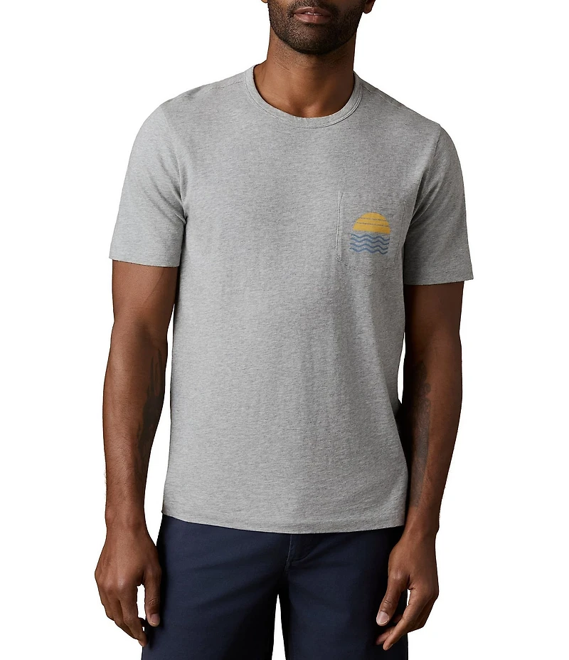Faherty Graphic Sunwashed Pocket Short Sleeve T-Shirt