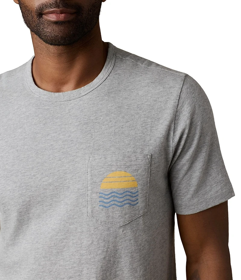Faherty Graphic Sunwashed Pocket Short Sleeve T-Shirt