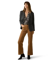 Faherty Organic Cotton Blend Knit Inlet Notch Collar Long Sleeve Blazer