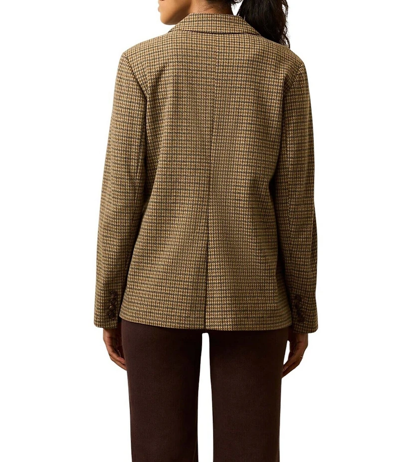 Faherty Knit Notch Collar Long Sleeve Mid Length Blazer