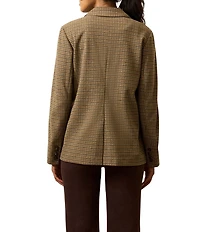 Faherty Knit Notch Collar Long Sleeve Mid Length Blazer